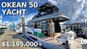 $1,195,000+ 2021 OKEAN 50 FLY Power Yacht Tour & Specs Flybridge Motor Yacht Liveaboard Boat