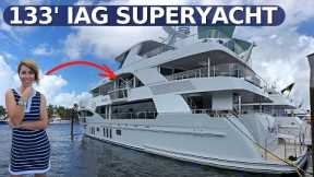 $13,500,000 2016 133' IAG SERENITY SuperYacht Walkthrough & Specs / Luxury Charter Yacht Tour