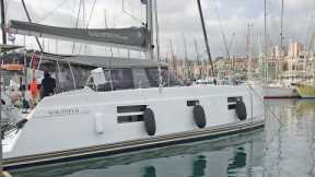 This brand new Nautitech 40 catamaran is sailing across the Atlantic... we meet her owner
