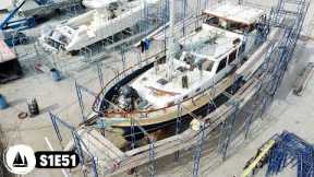 STEEL SAILING Yacht Refit: OFF GRID Sailboat Restoration Project | Dawn Hunters