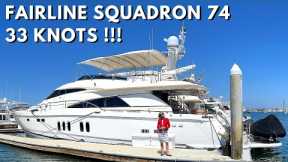 ONLY 1 for Sale in America / $1,549,000 2007 FAIRLINE SQUADRON 74 Yacht Tour