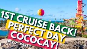 PERFECT DAY COCOCAY's ARRIVAL OF FIRST CRUISE SHIP BACK! Adventure of the Seas, Cruise Vlog Day 2