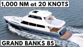 $9M+ GRAND BANKS 85 Power Motor Yacht Tour / 1,000MN @ 20 Knots Fast Long Range Cruiser SuperYacht