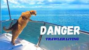 Current Cut A Dangerous Swift Cut || Laundry and Chores on a Boat || Living on  Trawler
