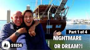 Sailboat Tour: 100’ NIGHTMARE OR DREAM!? Custom Built Wooden Sailing Yacht (Turkish Gulet)