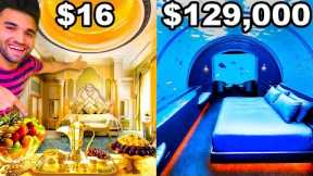WORLD’S CHEAPEST Vs. MOST EXPENSIVE 5-STAR HOTEL ($16 vs $129,000)!