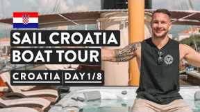 IS THIS REAL!? OUR CRUISE BOAT TOUR | Sail Croatia Cruise Explorer | Day 1 of 8