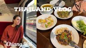 THAILAND VLOG | Train to Chiang Mai | Delighted with local cuisine | Impressive Wat Pha Lat temple