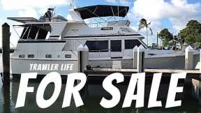 TOUR of our 1987 Marine Trader Tradewinds 47 || ANNOUNCEMENT || Selling our TRAWLER || FOR SALE