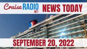 Cruise News Today — September 20, 2022: Ship Breaks Free During Bad Wind Storm, New Carnival Funnel