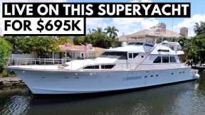 1984 PALMER JOHNSON 84' CLASSIC SUPERYACHT TOUR / Perfect Loop Liveaboard Yacht