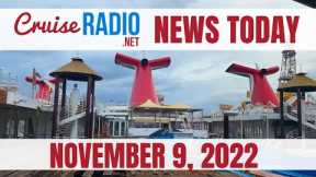 Cruise News Today — November 9, 2022: Carnival Ecstasy Beached Footage,  NCL Gangway Collapses, NHC