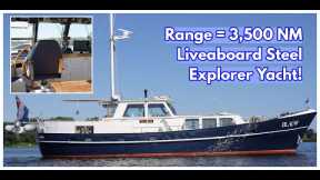 €585k STEEL Liveaboard Explorer Yacht For Sale! | M/Y 'M.S. Blauw'