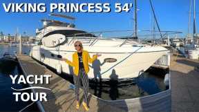 $795,000 2007 VIKING PRINCESS 54' Flybridge YACHT TOUR & SPECS / Liveaboard Motor yacht Power Boat