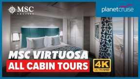 All Cabin Tours on MSC Virtuosa | Planet Cruise