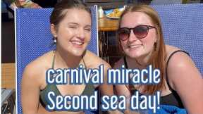 CARNIVAL MIRACLE CRUISE SECOND SEA DAY!
