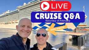 LIVE CRUISE Q&A #90 (With Mark) Saturday 18 February 2023 5pm UK/ 12 Noon EST / 9am PST