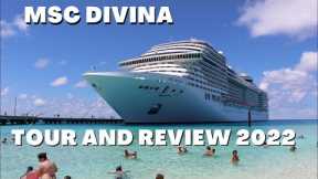 New Tour❗ MSC Divina Cruise Ship Tour & Review 2022
