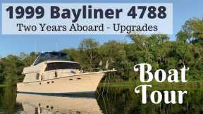 Tour of our Liveaboard Motor Yacht - 1999 Bayliner 4788 - Modifications After 2 Years