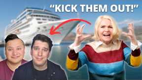 WOMAN DEMANDS WE BE REMOVED FROM CRUISE SHIP RESTAURANT!?