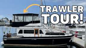 TRAWLER TOUR! | 1981 Californian: Perfect STARTER Liveaboard Yacht!