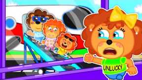 Don't Leave Lucky Alone - Kids Stories About Lion Family - Fun Vacation | Cartoon for Kids
