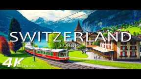 FLYING OVER SWITZERLAND (4K UHD) - Relaxing Music & Amazing Beautiful Nature Scenery For Stress