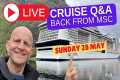 Live Cruise Q&A Hour: Sunday 28