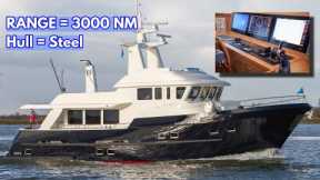 €2.495M STEEL Liveaboard Trawler Yacht FOR SALE! | Delfino 64