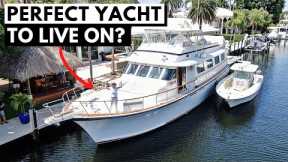 $795,000 1991 HATTERAS 72 CLASSIC MOTOR YACHT TOUR Liveaboard on Water
