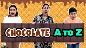 CHOCOLATE A2Z | Family Comedy Eating Challenge | Guess the Chocolates | Aayu and Pihu Show