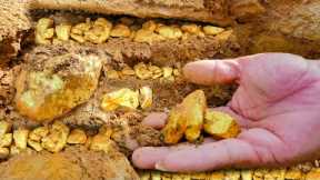 Treasure Hunting! Digging for Treasure worth millions dollar from Huge Nuggets of Gold by Gold Miner