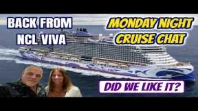 NCL VIVA Review  | Weekly LIVE Cruise and Travel Q&A