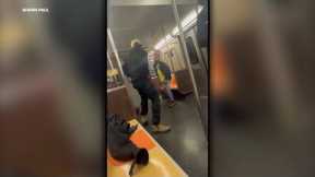 Dramatic video shows subway fight end in shooting
