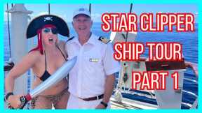 Star Clipper Cruises Ship Tour Part 1 | Outside and the Engine
