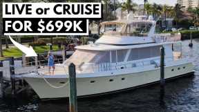 $699,000 2000 OFFSHORE 62' Flushdeck FAST Trawler in 4K / Liveaboard Explorer Expedition Yacht Tour