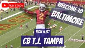What does T.J. TAMPA bring to the BALTIMORE RAVENS? (2024 NFL Draft Film Breakdown)