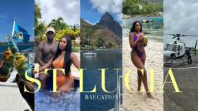 ST LUCIA TRAVEL VLOG | OUR ANNIVERSARY, SUGAR BEACH, STREET PARTY,  MUD BATH, HELICOPTER + MORE