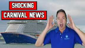 SHOCKING NEWS FROM CARNIVAL CRUISE LINE