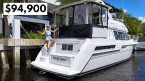 ONLY $94,900 Yacht-Home!🤩 1998 Carver 405 Aft Cabin Motor Yacht Tour