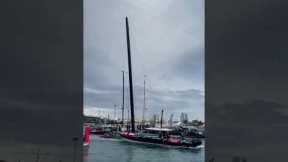 Barcelona's Port Vell was packed with America's Cup supporters lining the docks earlier today.